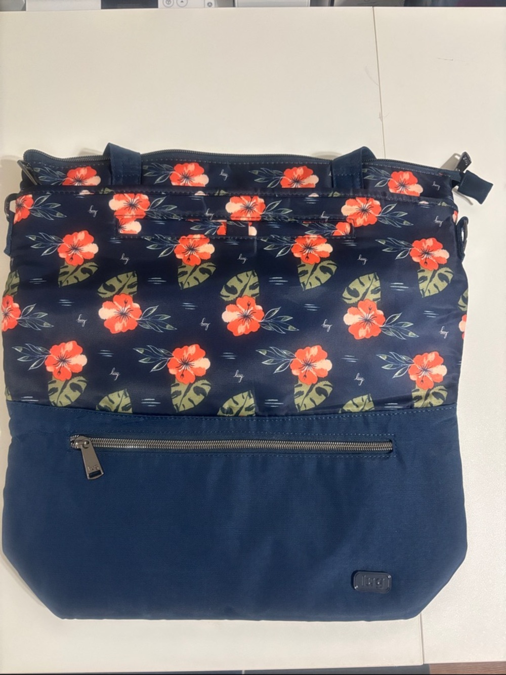 Lug Whirl Tote Bag in Aloha Navy pattern